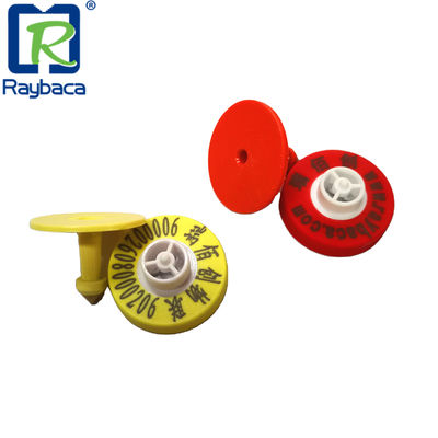 Round Shape 30mm RFID Animal Ear Tag For Livestock Identification